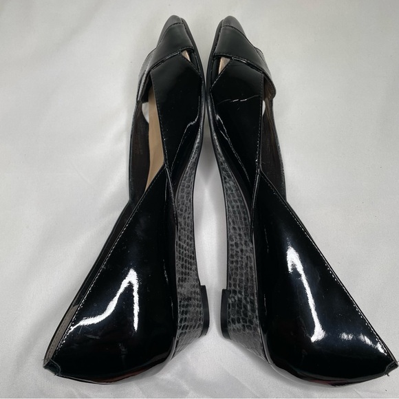 Cole Haan Women's Darleen Black Leather Open Toe Heels Size 6.5 AA (Narrow) - Picture 5 of 13